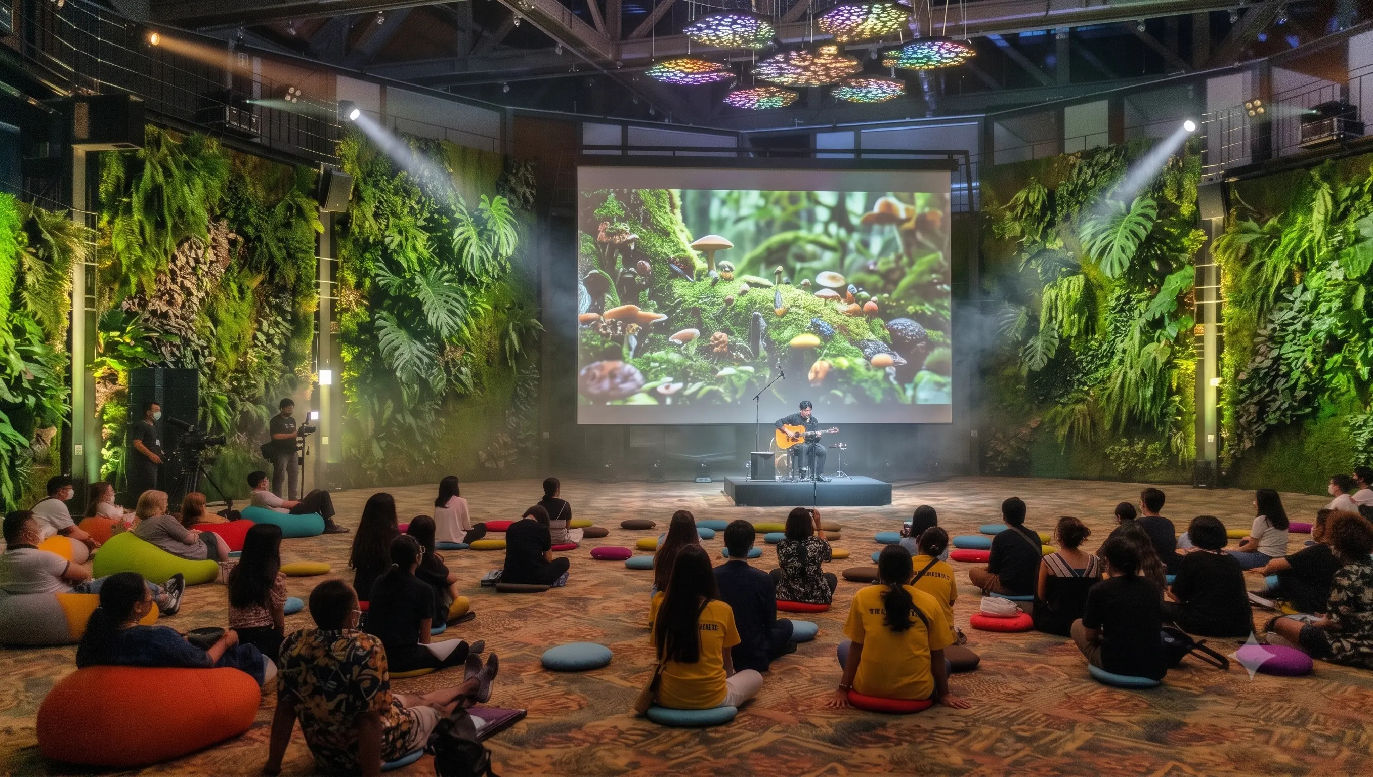 Large-scale event staging designed with sustainable practices in mind